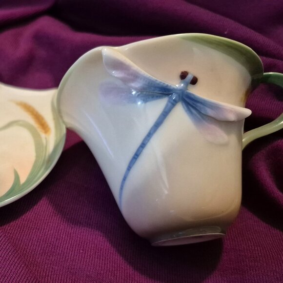 Franz porcelain Dragonly Teacup, Saucer and Spoon. EUC - Picture 3 of 5